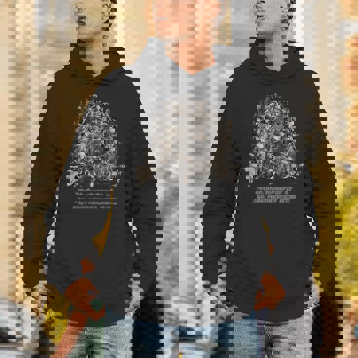 70周年だよ！70頭集合セピア 長袖tシャツ パーカー