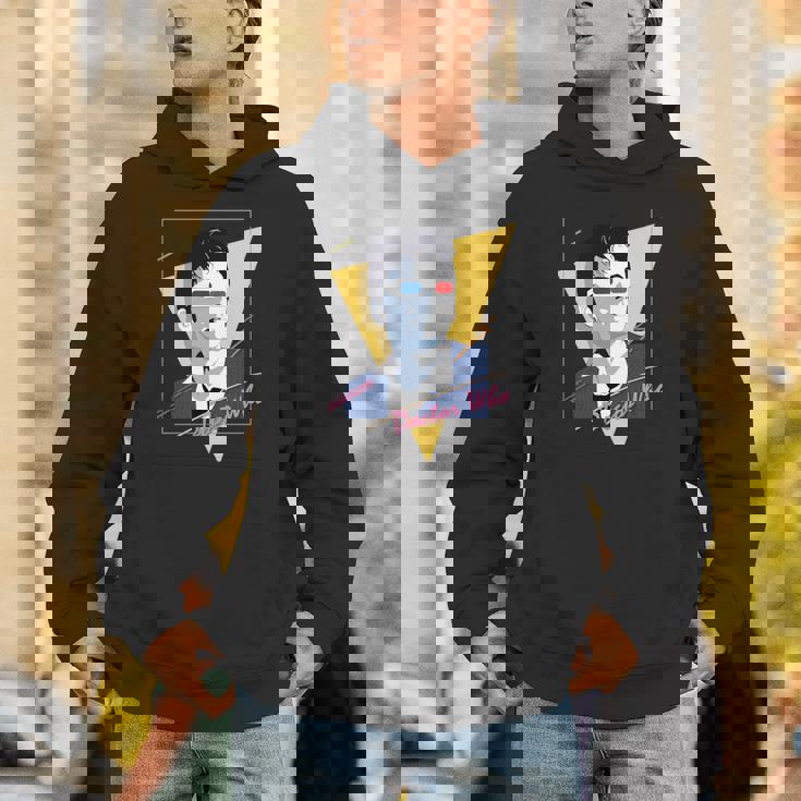 80年代テナントレトロタイムトラベラーsfファン。 長袖tシャツ パーカー