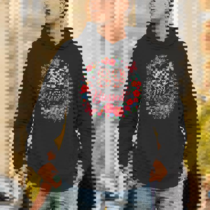 89歳の祝福された89歳のフローラル89歳の誕生日プレゼント パーカー