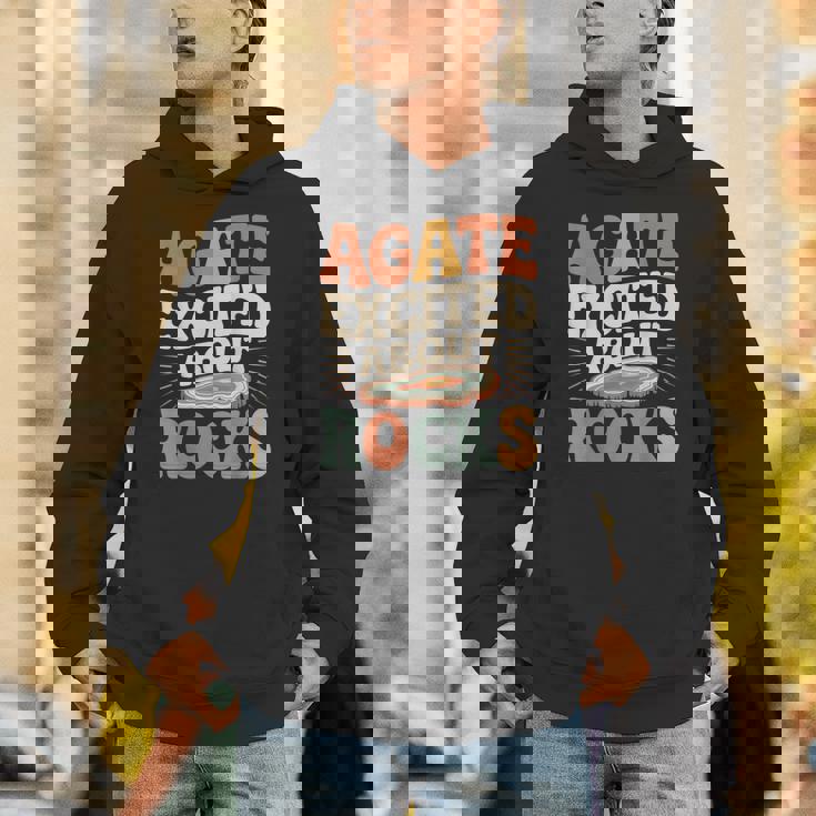 Agate Excited About Rocks ロック地質学オタク パーカー