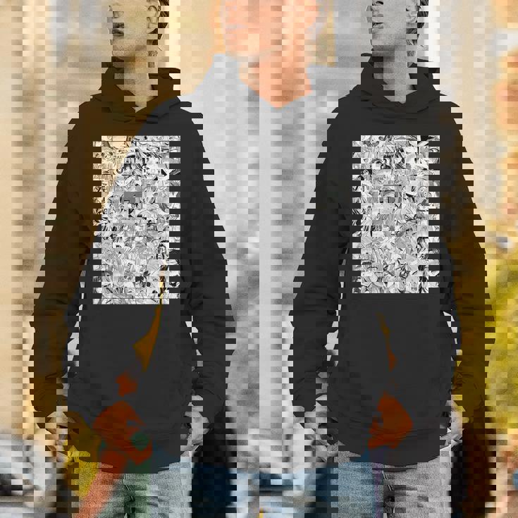 Ahegao オタクアニメ 垂れ下がるよだれアニメ Weeb Love パーカー