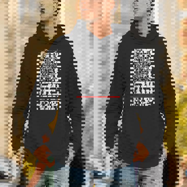 Angry Music Make Me Happy Heavy Metal Metalheads パーカー