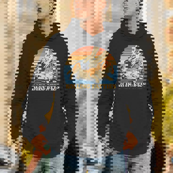 Beagle Rolling Fatties 駄洒落ジョーク 犬好き パーカー