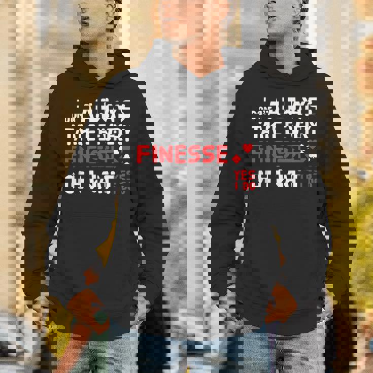 Contract Bridge Take Every Finesse カードゲームプレーヤー パーカー