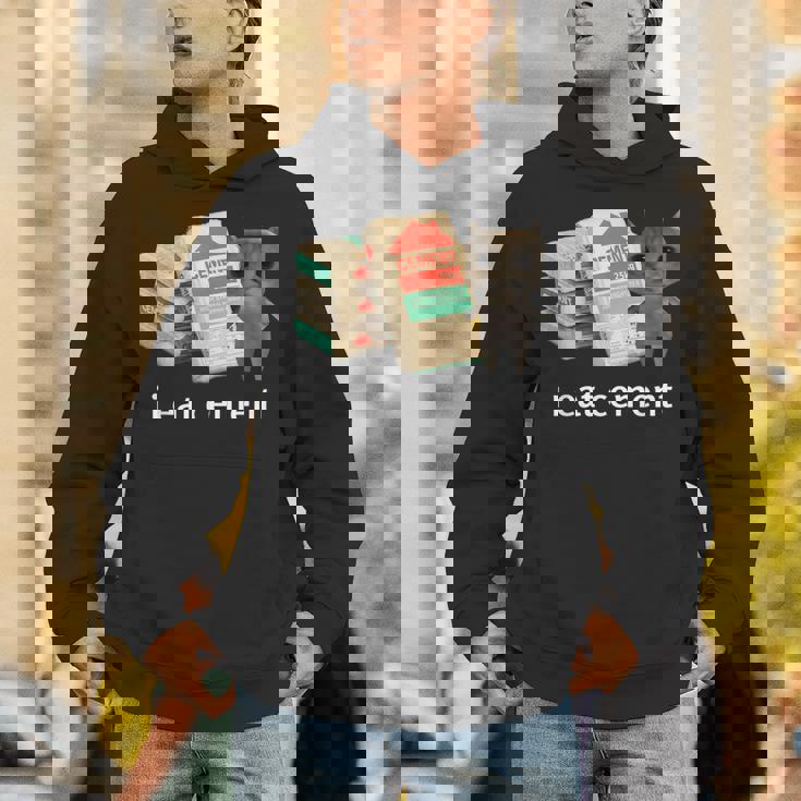 I Eat Cement 猫シャツ キッズ 面白い ダンク 猫 ミーム パーカー