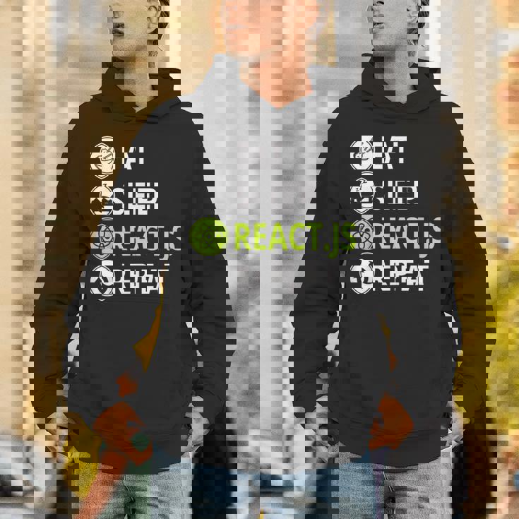 Eatleep ReactJs Repeat Javascriptプログラマー用 パーカー