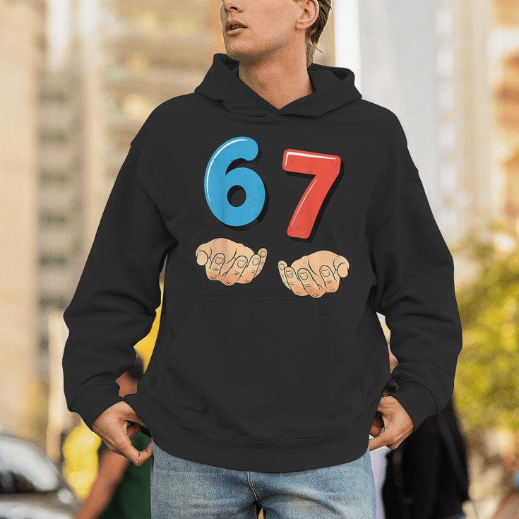 Six Seven 6 7 Meme Gen Alpha Slang 67 Hands 67 Costume Hoodie - Monsterry