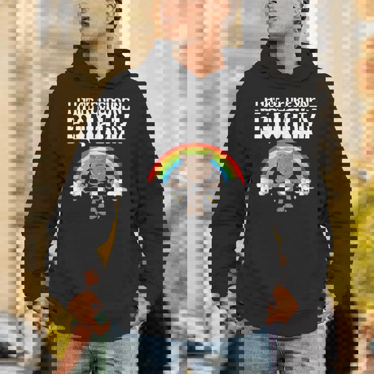 I Hate Everyone Equally 反社会的猫 内向的 パーカー