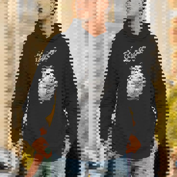 Hug Me ジャンガリアンハムスター アートデザイン 可愛い おしゃれ 動物 齧歯類 パーカー