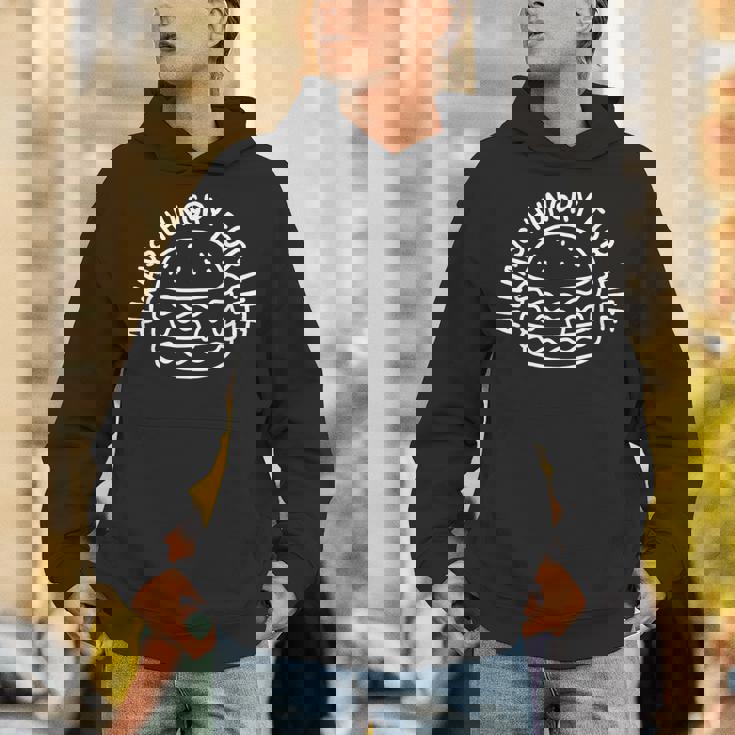 Hungry For Life 賢いハンバーガーデザイン パーカー