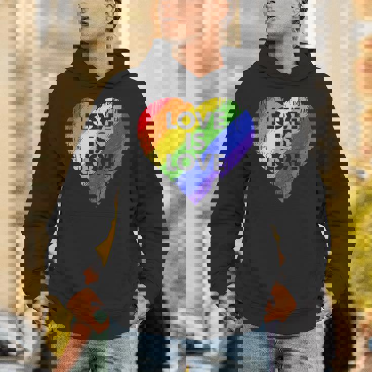 Lgbt Love Is Lovetシャツレトロハートゲイレズビアンプライド月間 パーカー