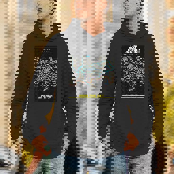 London Underground Mind The Gap Map England Uk 電車管 パーカー