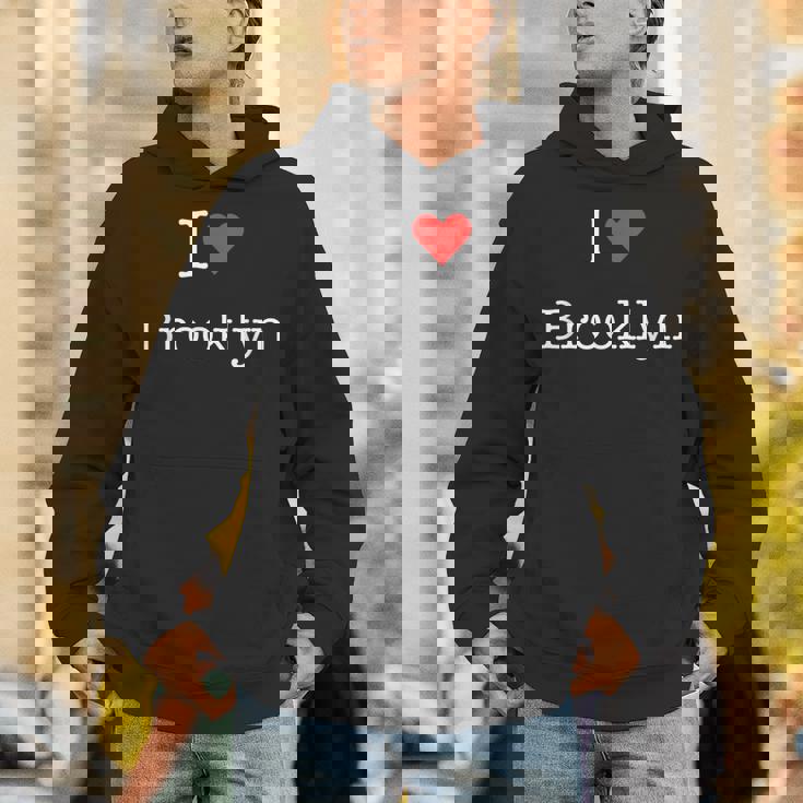 I Love Brooklyn With Heart ミニマリスト シンプル グラフィック パーカー