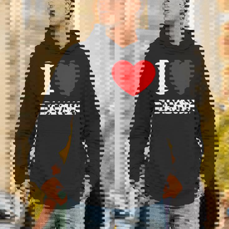 I Love Damon I Heart Damon 面白い名前 Damon パーカー