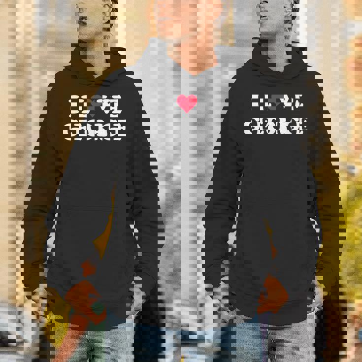 I Love George マッチング ガールフレンド&ボーイフレンド ジョージネーム パーカー