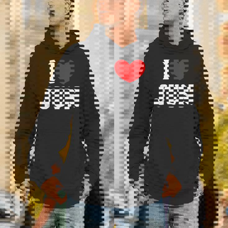 I Love Jun 私は愛する Jun パーカー