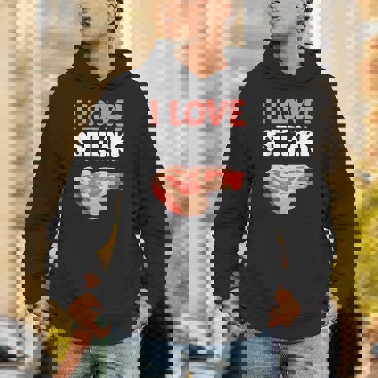 I Loveteak おもしろステーキ バーベキューグリルステーキ パーカー