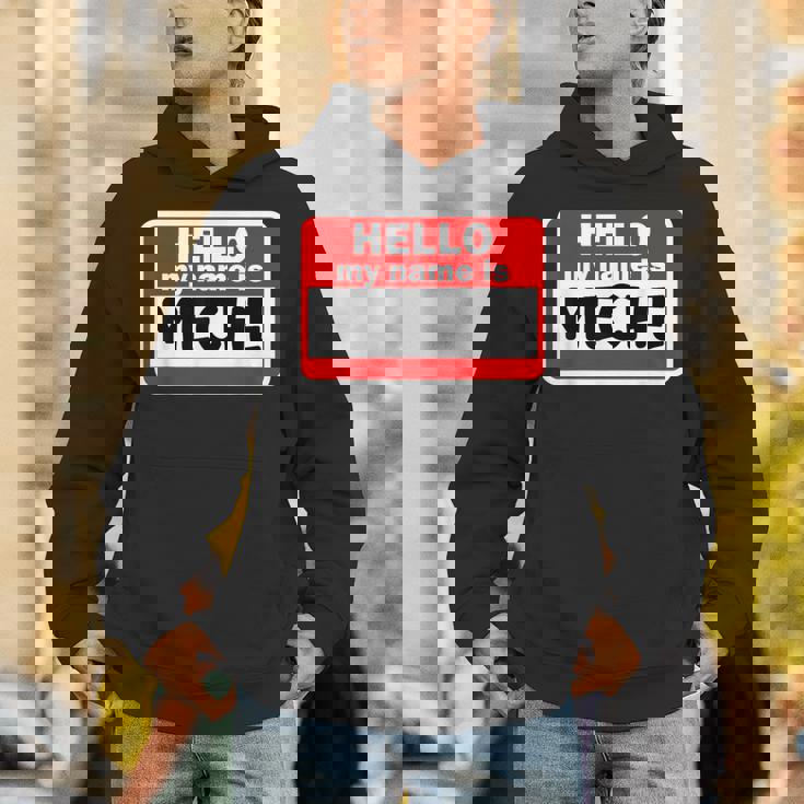 Meche Hello Hi My Name Is ネームオン カスタム パーカー