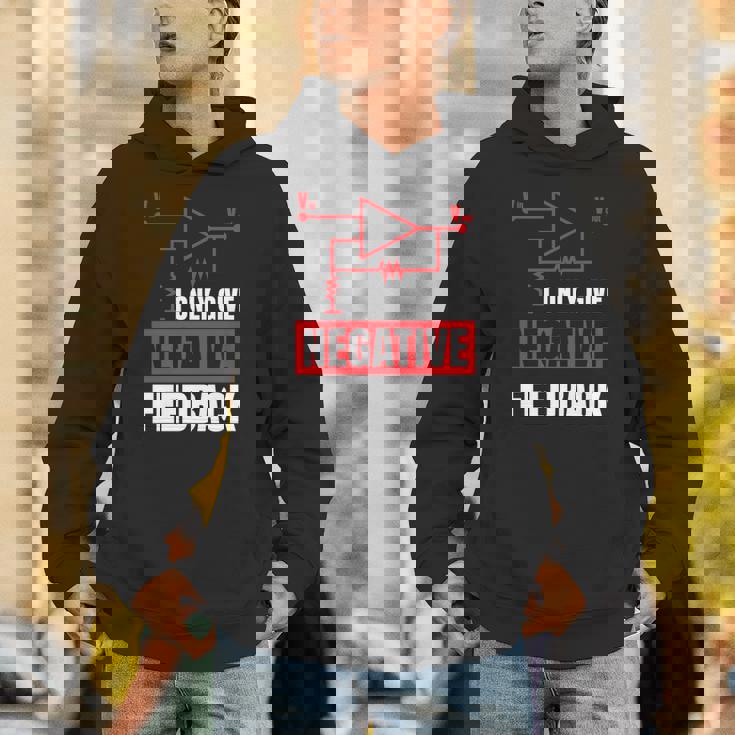 I Only Give Negative Feedback 電気ファニーエンジニア 長袖tシャツ パーカー