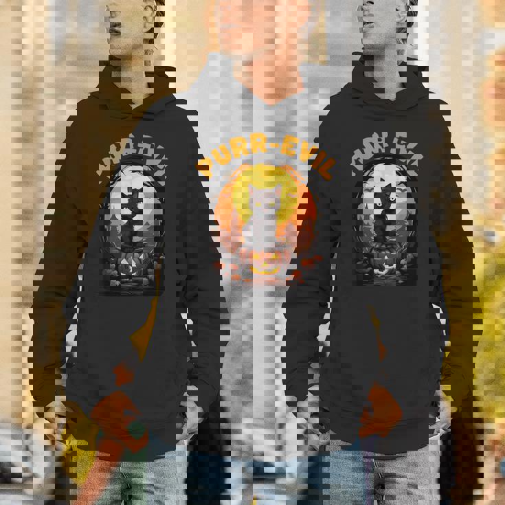 Purr-Evil お化け猫 ハロウィン パーカー