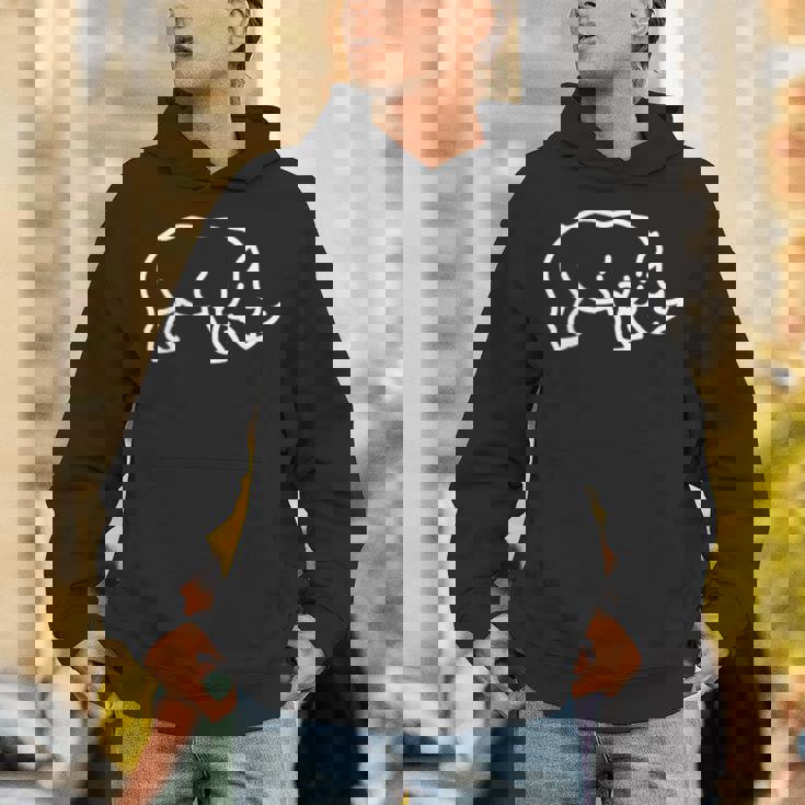 Rhino バッジ パッチライン アート アイコン アウトライン ギフト パーカー