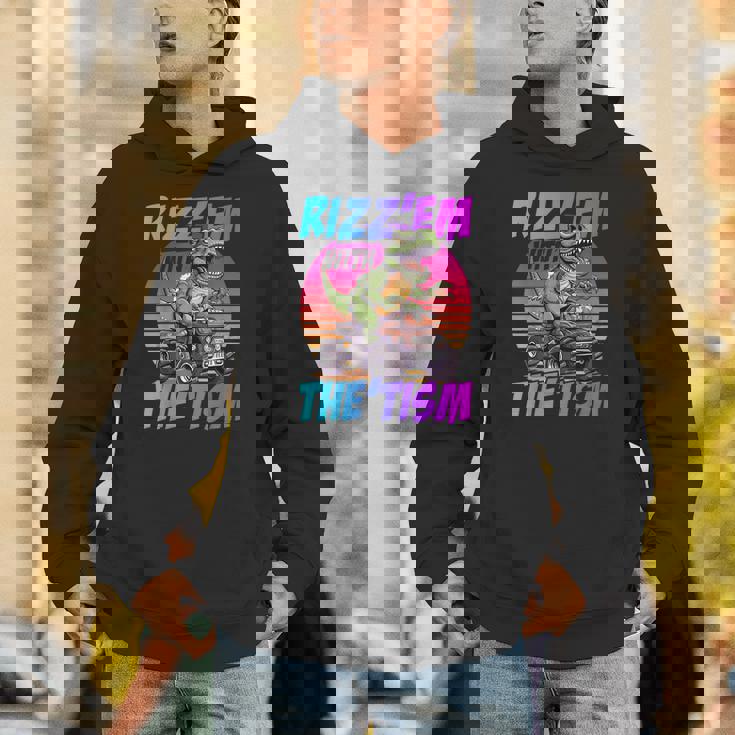 Rizz 'Em With The Tism 恐竜 T-Rex Meme Autism パーカー