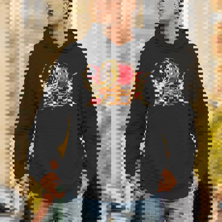 Taiko 男性太鼓太鼓奏者みつどもえグラフィックデザインギフト パーカー