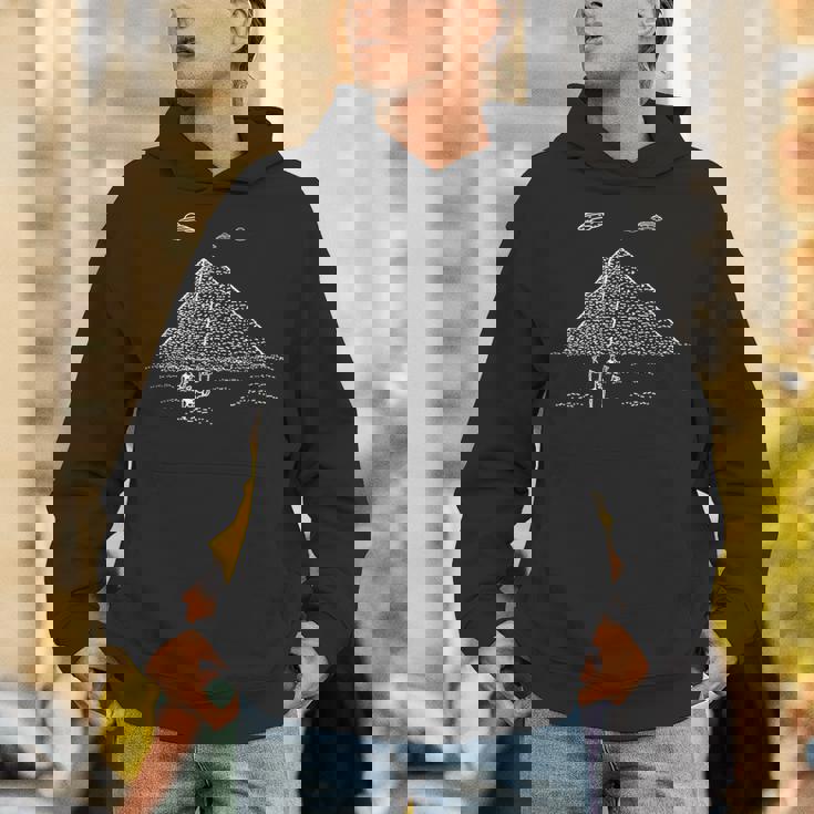 Ufo ピラミッドフライングソーサーギフト 面白いエイリアン パーカー