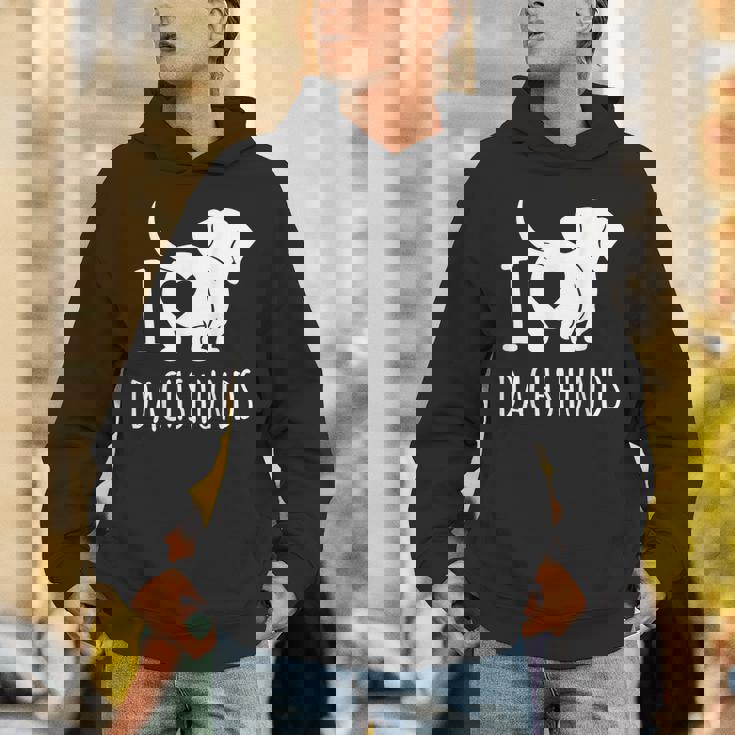 Wiener Dog ダックスフンド 犬 ペット愛好家 I Love Dachshunds パーカー