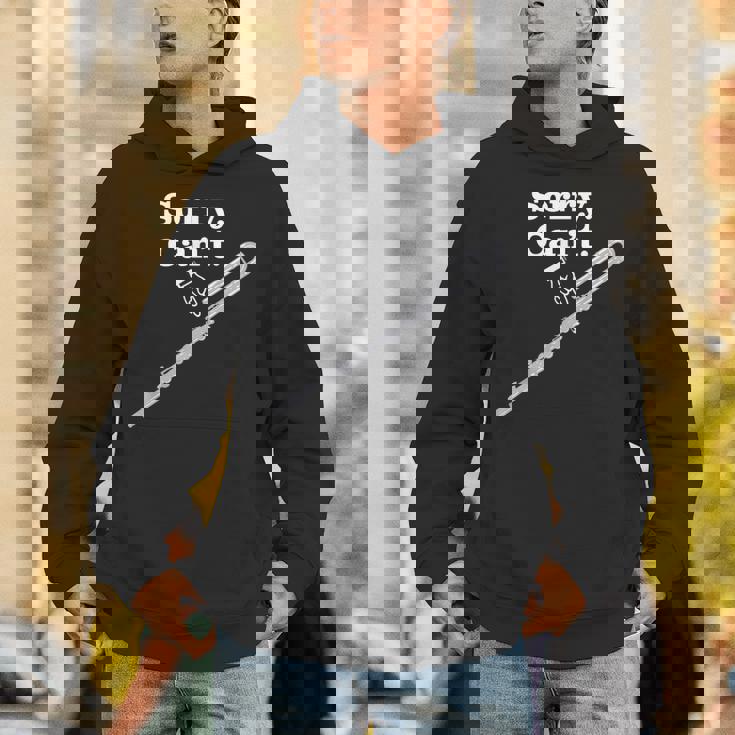 「ごめんなさい。できません。バスフルート」フルート奏者のための面白いバスフルート パーカー