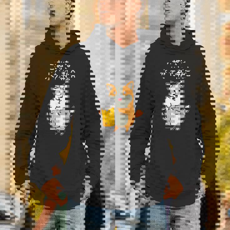 【こまめな水分補給】コーギー犬 ビール 酒熱中症対策 お酒 ビール 夏 暑さ おもしろ 面白い パーカー