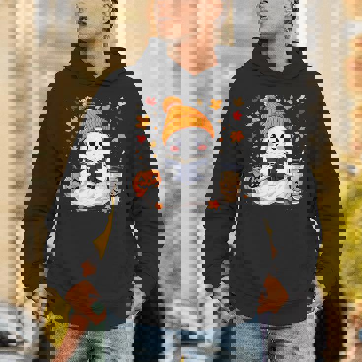 おばけ読書本 紅葉 ハロウィン ゴーストコーヒー パーカー