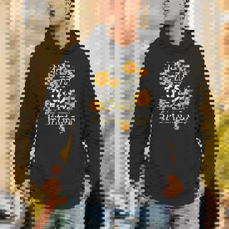 かわいいひまわり 92歳の誕生日 92歳の誕生日 長袖tシャツ パーカー