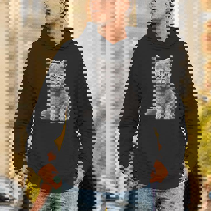 かわいいブリティッシュショートヘア 猫好きの子猫 パーカー