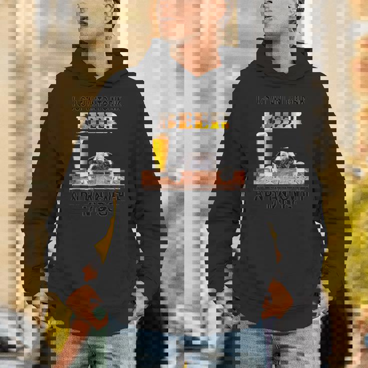 ただビール飲みたい&吊るすw マイパグ パーカー