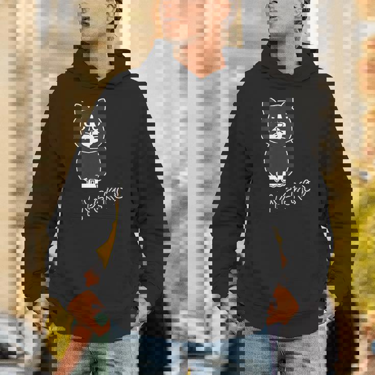 ねこさん『おすわり』ハチワレ Neko【どうぶつフレンズ】フキゲンネコ 猫 動物 イラスト パーカー