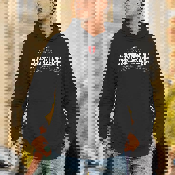 アムステルダム オランダ オランダ 国旗 紋章 ヴィンテージ パーカー