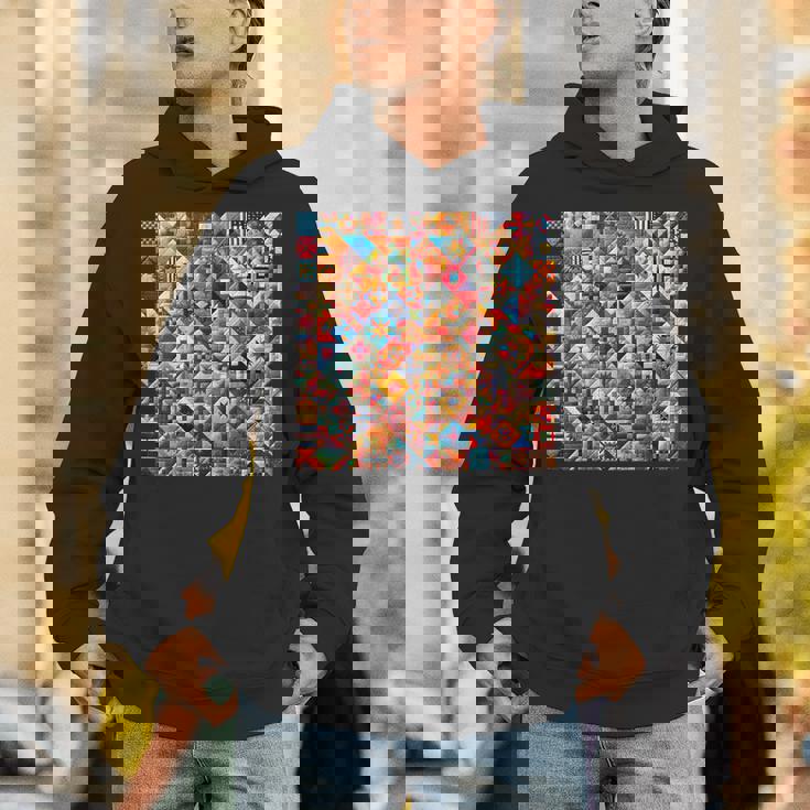 アメリカンキルト カラフル パッチワーク キルティング キルター ソーイング パーカー