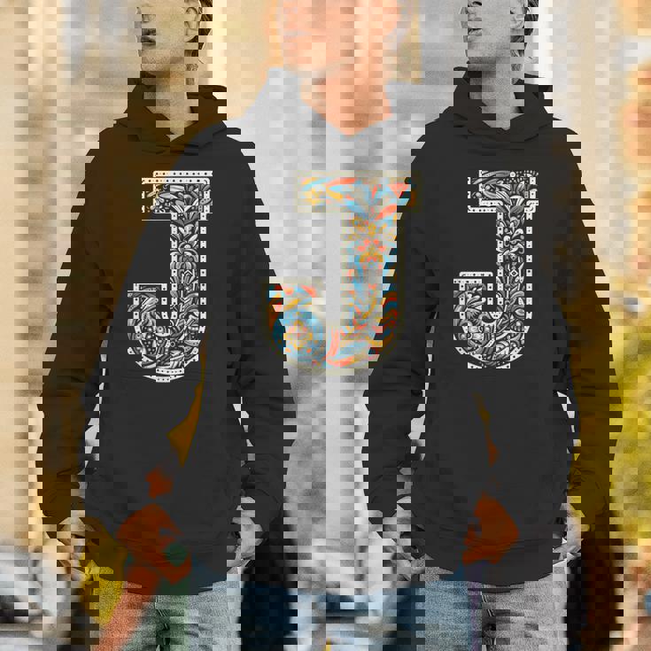 イニシャル 名前 文字 J アルファベット 民芸風 パーカー