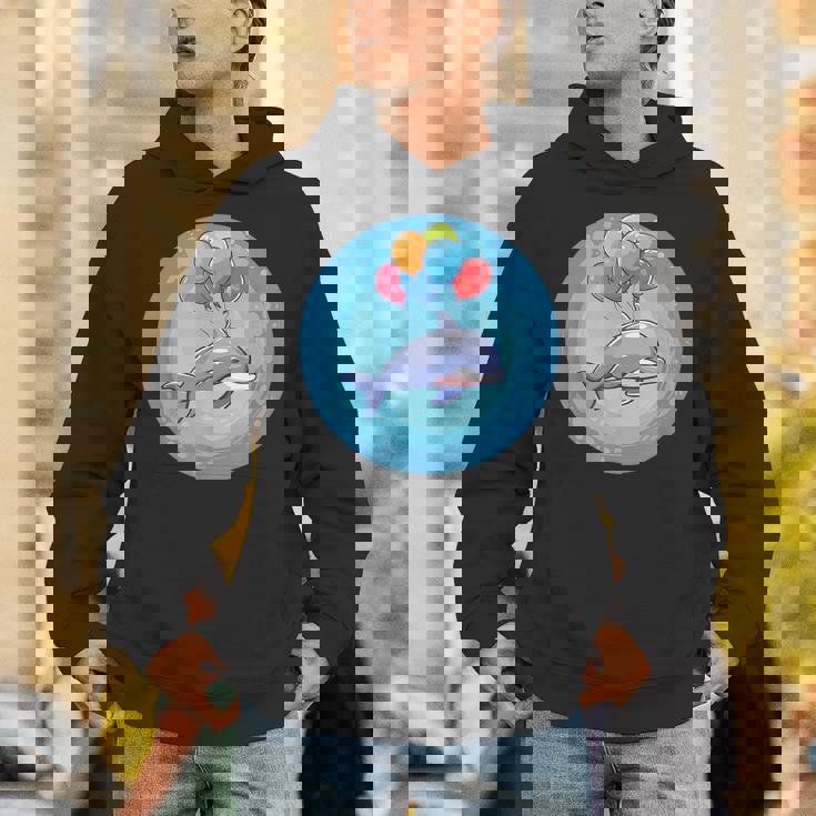 イルカと風船のコスチュームで一日を明るくしましょう。 パーカー