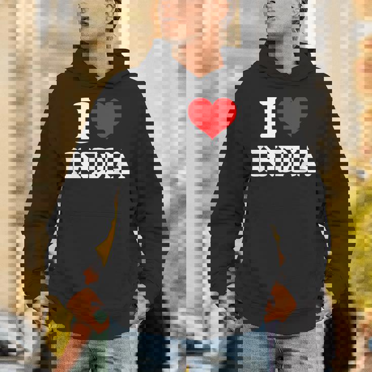 インド I Heart India I Love India パーカー