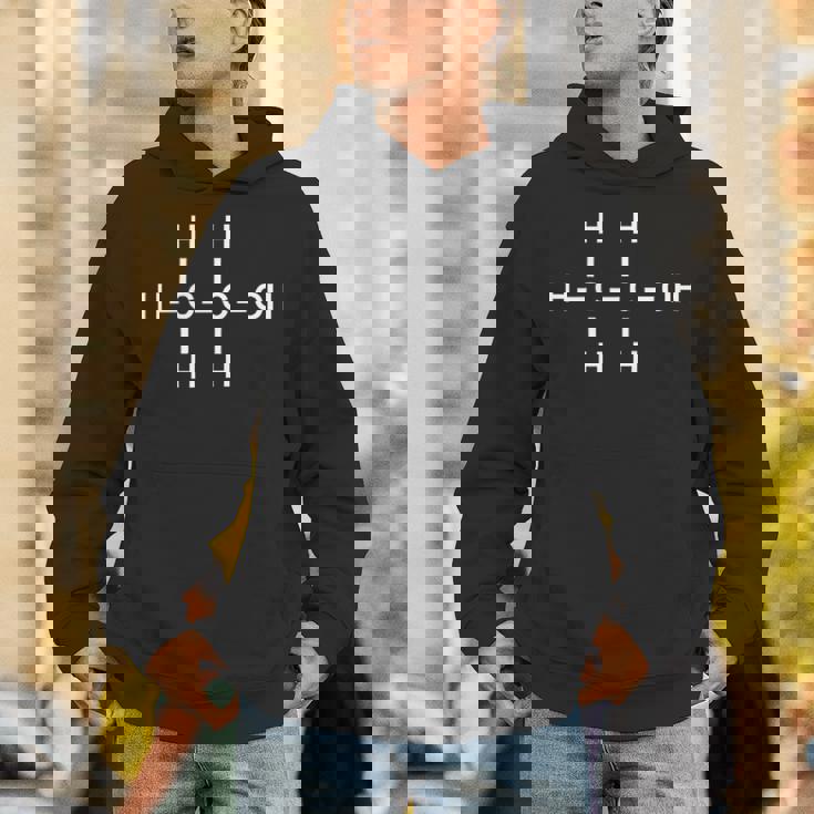 エタノールアルコール分子tシャツ化学ホワイトデザイン パーカー