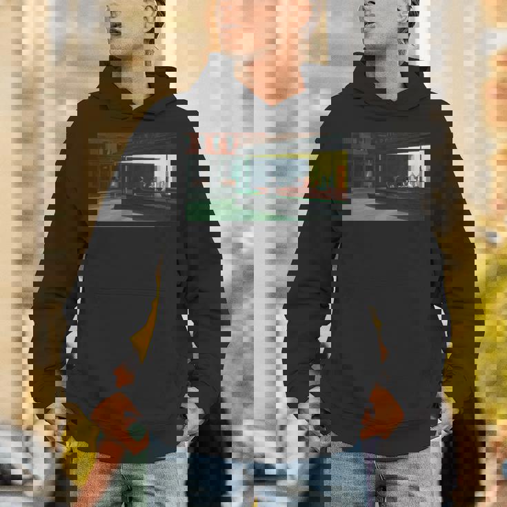 エドワードホッパーのナイトホークス 長袖tシャツ パーカー