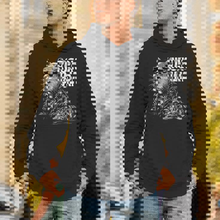 オートバイ げっ歯類 ロック メンズ カピバラ パーカー