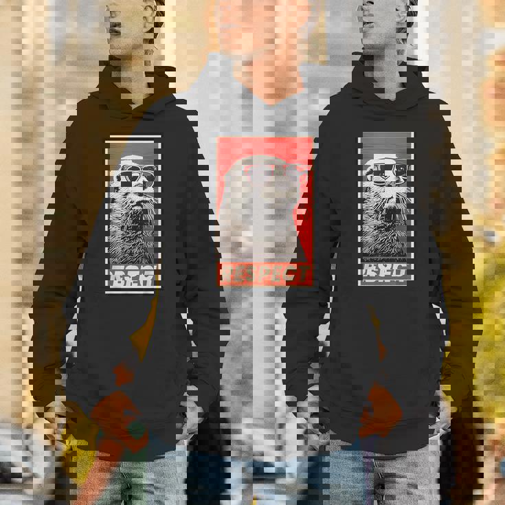 カワウソ 動物 リスペクト ヴィンテージ レトロ パーカー