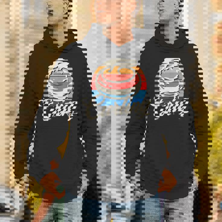 カーリング レトロ ヴィンテージ カーリングストーン パーカー