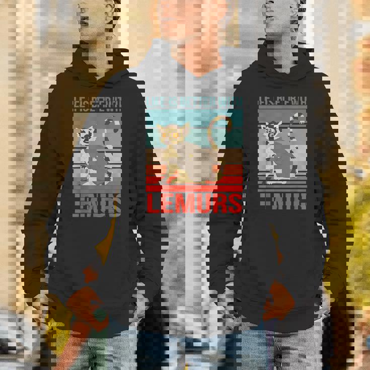 キツネザル ライフ・イズ・ベター 霊長類 キツネザル パーカー