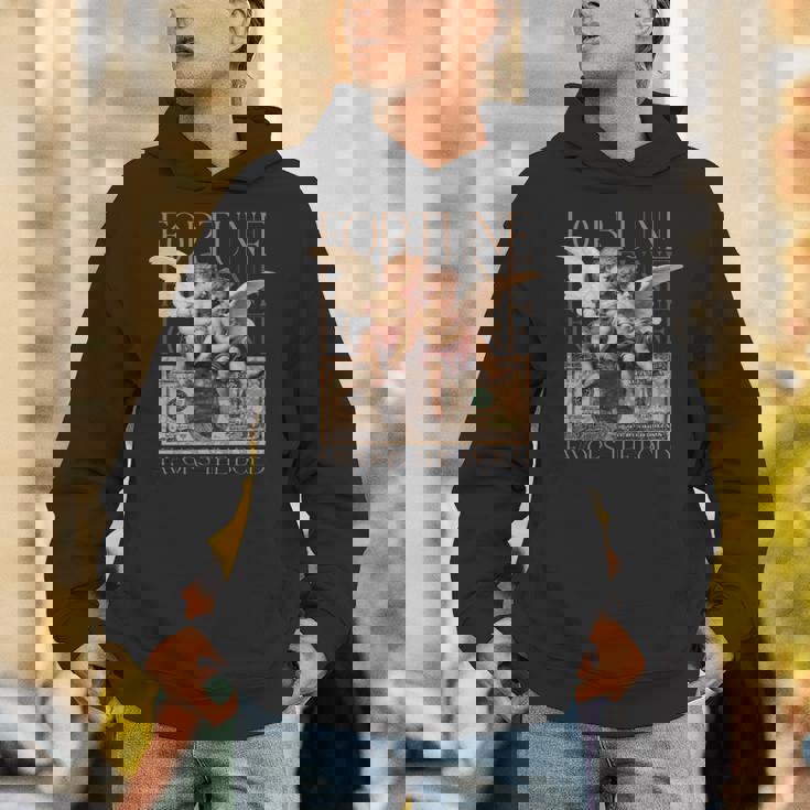 キューピッドとサイケ 2人の天使の赤ちゃん ドルフォーチュンアート 長袖tシャツ パーカー