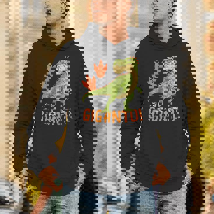 ギガントサウルス、最大の恐竜-カラフルで楽しいデザイン パーカー