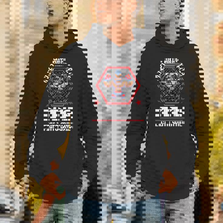 ケージファイティングで生き残るための総合格闘技mmaファイト 長袖tシャツ パーカー